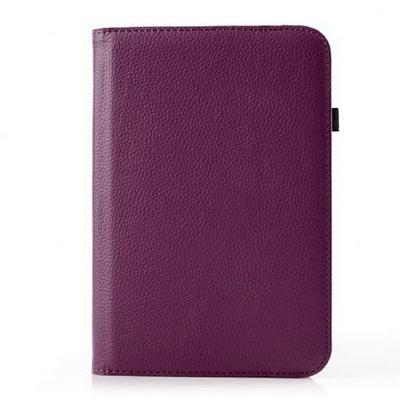 360 Degree Rotating Lichee Pattern Stand Flip PU Leather Case with Elastic Band Universal for 10 Inch Tablet for Lenovo Yoga Tab3 Pro ASUS ZenPad 10 (Z300C) Samsung Glaxaxy Tab S T800 - Dark Purple