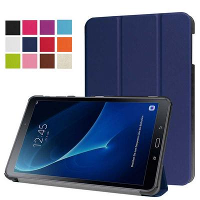 Tri-fold Flip Stand PU Leather Case for Samsung Galaxy Tab A 10.1/ T580 T585 Darkblue