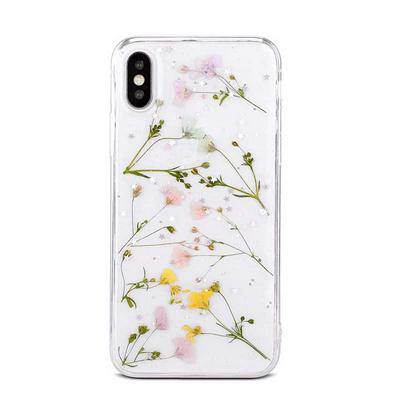 Colored Painting Transparent Soft TPU Back Cover Case for iPhone XR 6.1 - Pink Yellow