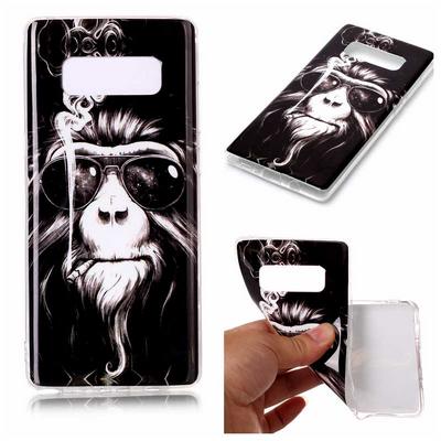 Color Painting Ultra Thin Soft TPU Back Cover Case for Samsung Galaxy Note 8 - Orangutan