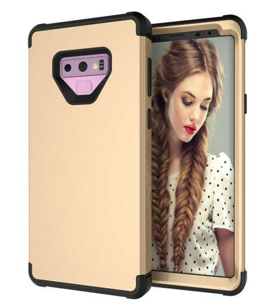 Armor 3 in 1 Detachable Shockproof PC Front Bumper + Soft Silicone + PC Back Hybrid Back Cover Protective Case for Samsung Galaxy Note 9 - Gold