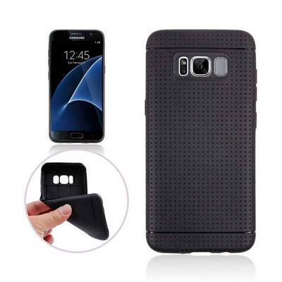 Honeycomb Pattern Solid Color TPU Black Cover Case fo Samsung Galaxy S8 / G9500 - Black
