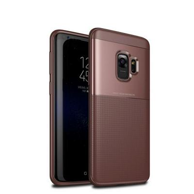 Armor Series Frosted Anti-Slip Anti-Drop Invisible Airbag 2 in 1 Detachable Hard PC + Soft TPU Back Cover Protective Case for Samsung Galaxy S9 - Brown