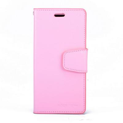 Mercury Goospery Sonata Diary Series Side Flip PU Leather + Soft TPU Card Slot with Magnetic Buckle and Stand Wallet Protective Case for Samsung Galaxy S9 - Pink