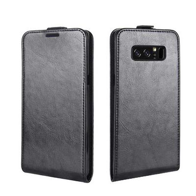 Vertical Flip R64 Pattern PU Leather + Soft TPU with Magnetic Buckle Picture Frame and Card Holder Case for Samsung Galaxy Note 8 - Black