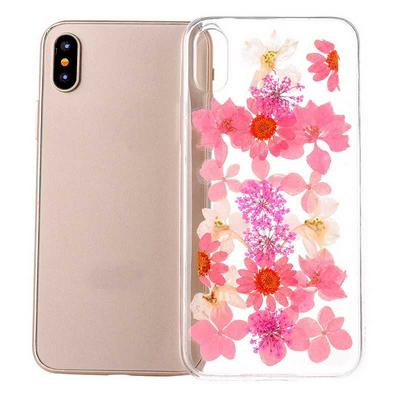 Transparent Real Flowers Specimen Epoxy Soft TPU Back Case for iPhone XR 6.1 - Chrysanthemum No.6