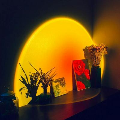 Sunset Projection Lamp Rainbow Atmosphere LED Night Light Live Broadcast Background Wall Decoration Lighting