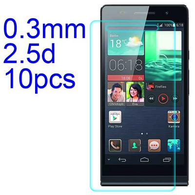 10Pcs 0.3mm 2.5D AGC Material Tempered Glass with Toyo Glue Electroplating Fingerprint Coating Screen Protector for Hua wei Ascend P6