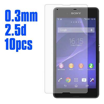 No Package 10pcs 0.3mm 2.5D Arc Edge AGC Japan Toyo Glue Tempered Glass Film for Sony Xperia E4 / E2003 / E2033