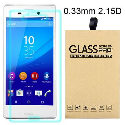 2.15D 0.33mm 9H Arc Edge Explosion-Proof Transparent Tempered Glass Screen Protector for Sony Xperia M4 Aqua(E2303/E2333/E2353)