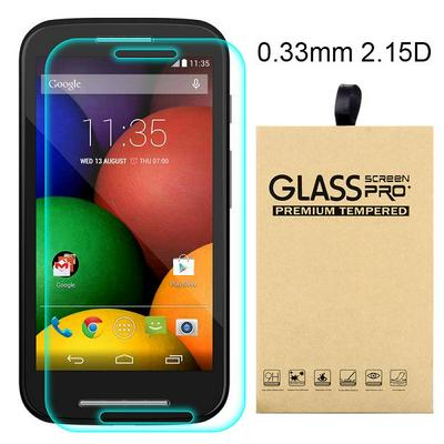2.15D 0.33mm 9H Arc Edge Explosion-Proof Transparent Tempered Glass Screen Protector for Motorola E(XT1021)
