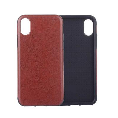 Crazy Horse Pattern Soft TPU Back Cover Case for iPhone XR 6.1 - Brown