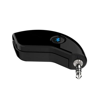 HK008 Super Mini Hands-Free AUX Output Bluetooth Audio Music Receiver Car Kit for Mobile Phone - Black