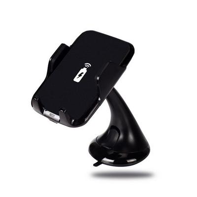CH-05 5V Portable Car Suction Cup Type Mobile Navigation Qi Wireless Charger Vehicle Dock Holder for Mobile and Tablets - Black 