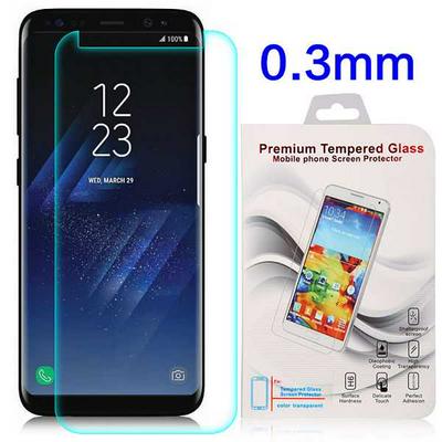 Anti Scratch 0.3mm Arc Face Half Screen Transparent Tempered Glass Screen Protector Film for Samsung Galaxy S8 Plus