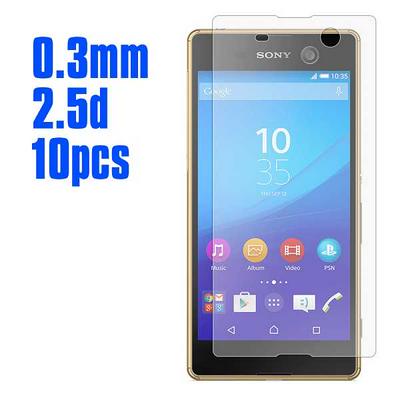 No Package 10pcs 0.3mm 2.5D Arc Edge AGC Japan Toyo Glue Tempered Glass Film for Sony Xperia M5