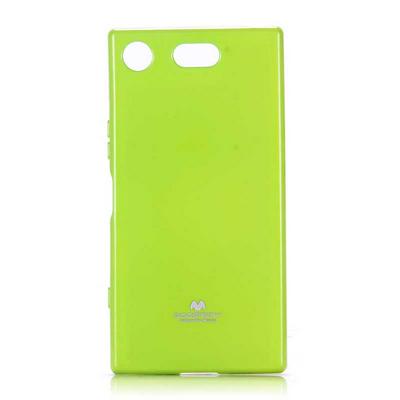 Mercury Goospery Jelly Series Glitter Powder Solid Color Soft TPU Back Cover Case for Sony Xperia XZ1 Compact - Green