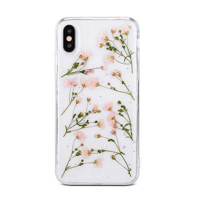 Colored Painting Transparent Soft TPU Back Cover Case for iPhone XR 6.1 - Pink