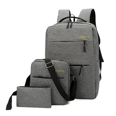 New Casual Backpack for Men and Women Three-piece Set Outdoor Travel Laptop Bag