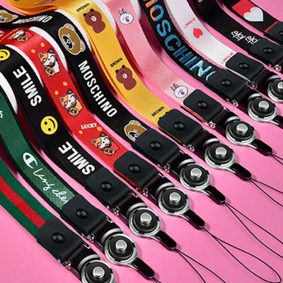 2-in-1 Buckle Detachable Mobile Phone Lanyard Webbing Long Type Anti-lost Wide Hanging Rope