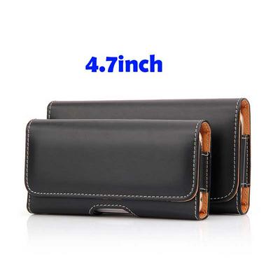 Universal Horizontal Style PU Leather Waist Bag Pouch Case with Belt Clip for iPhone 6 4.7inch Cellphones