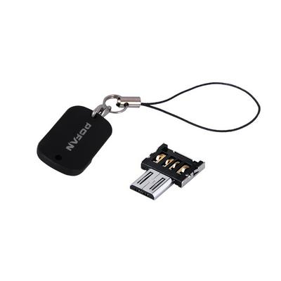 Pofan USB to Micro USB Male OTG Adapter with Key String - Black