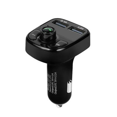 HY-82 Car Hands-free Bluetooth MP3 Music Player FM Transmitter Charger with Dual USB Output LED Display Car Support TF Card U-Disk
