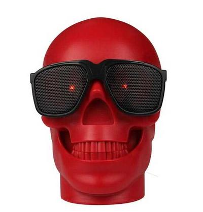 M29 1200mAh Built-in HD MIC Supports Hands-free Calls & Stereo Music Surround & TF Card LED Lights Wireless Bluetooth Speaker Skull Outlook - Red