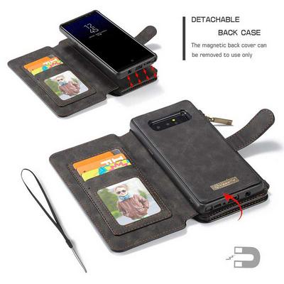 CaseMe Card Holder Wallet Style Picture Frame with Stand and Magnetic Flip Detachable PU Leather + TPU Protector Cover Case for Samsung Galaxy Note 8 - Black