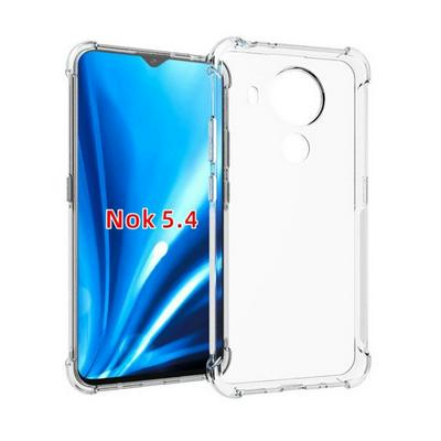 Anti-Fingerprint Non-Slip Waterproof Four Corners Shockproof Transparent Soft TPU Back Cover Protective Case for Nokia 5.4