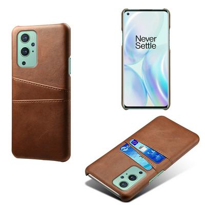 For OnePlus 9 Extra Thinness Premium Cowhide Leather Vintage Shockproof All-Inclusive Hard PC + TPU with Card Slot Cover Case