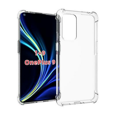Anti-Fingerprint Non-Slip Waterproof Four Corners Shockproof Transparent Soft TPU Back Cover Protective Case for OnePlus 9