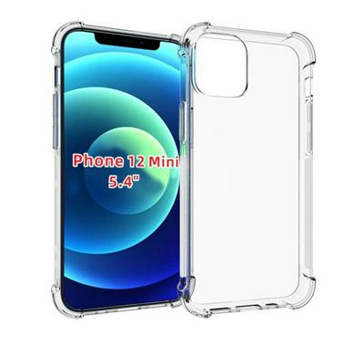Anti-Fingerprint Non-Slip Waterproof Four Corners Shockproof Transparent Soft TPU Back Cover Protective Case for iPhone 12 mini (5.1)