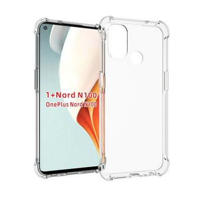 Anti-Fingerprint Non-Slip Waterproof Four Corners Shockproof Transparent Soft TPU Back Cover Protective Case for OnePlus Nord N100