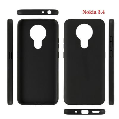 For Nokia 3.4 Shockproof Frosted Anti-Scratches 1.2mm Thickness TPU Back Cover Case
