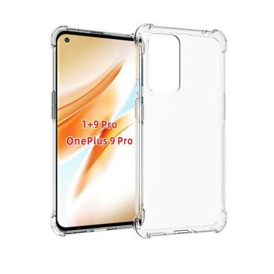 Anti-Fingerprint Non-Slip Waterproof Four Corners Shockproof Transparent Soft TPU Back Cover Protective Case for OnePlus 9 Pro
