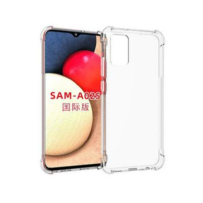Anti-Fingerprint Non-Slip Waterproof Four Corners Shockproof Transparent Soft TPU Back Cover Protective Case for Samsung Galaxy A02S