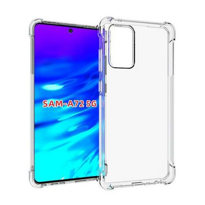 Anti-Fingerprint Non-Slip Waterproof Four Corners Shockproof Transparent Soft TPU Back Cover Protective Case for Samsung Galaxy A72 5G