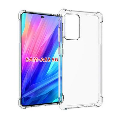 Anti-Fingerprint Non-Slip Waterproof Four Corners Shockproof Transparent Soft TPU Back Cover Protective Case for Samsung Galaxy A52 5G