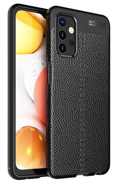 For Samsung Galaxy A32 5G Lychee Pattern Shock Absorption Anti-drop Business Soft TPU Back Cover Case