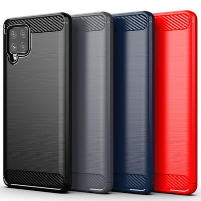 For Samsung Galaxy A42 5G Carbon Fiber Drawing Series Scratch Resistant Shock Absorption Soft TPU Back Cover Case