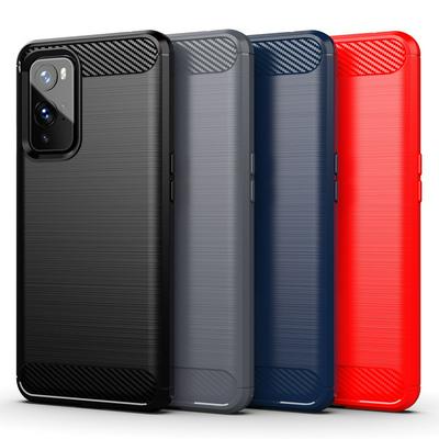 For OnePlus 9 Pro Carbon Fiber Drawing Series Scratch Resistant Shock Absorption Soft TPU Back Cover Case