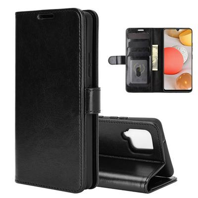 For Samsung Galaxy A42 5G R64 Pattern Single Folded Edge Folio Flip Scratch Resistant PU Leather Wallet Phone Case