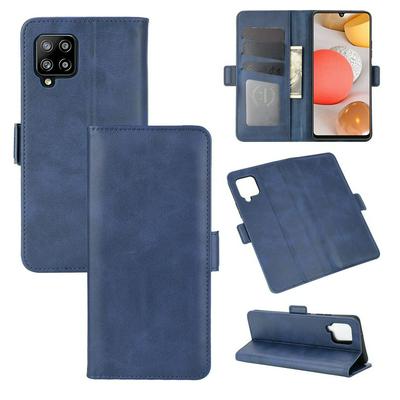 For Samsung Galaxy A42 5G Double Buckle Side Flip Scratch Resistant PU Leather Wallet Phone Case