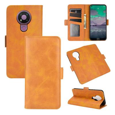 For Nokia 3.4 Double Buckle Side Flip Scratch Resistant PU Leather Wallet Phone Case