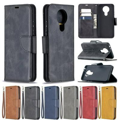 For Nokia 3.4 Solid Color Sheep Pattern Scratch Resistant Wallet Leather Case with Card Slots&Stand Function