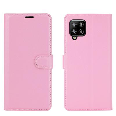 For Samsung Galaxy A42 5G Lychee Pattern Folio Flip Leather Wallet Phone Case with Stand and Card Slots Function