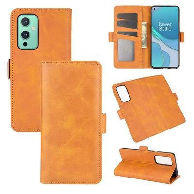 For OnePlus 9 Double Buckle Side Flip Scratch Resistant PU Leather Wallet Phone Case