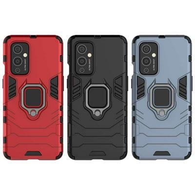 For OnePlus 9 Black Panther 2 in 1 Detachable Magnetic Attraction Shockproof with Stand Hard PC + Soft TPU Back Cover Case