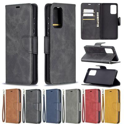 Solid Color Sheep Pattern Scratch Resistant PU Leather Wallet Phone Case with Card Slots&Stand for Samsung Galaxy A72 5G